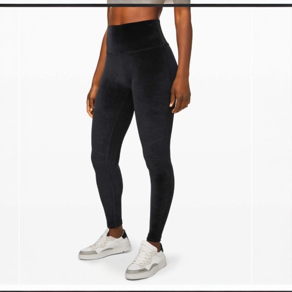 Lululemon Black Velvet Wunder Lounge Leggings 6 28” - Picture 1 of 6